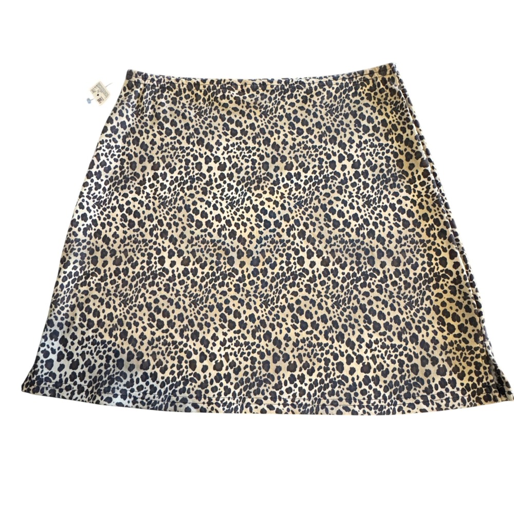 NEW Vintage Gantos Mini Skirt M Leopard Print Deadstock Made in USA 90s Mobb